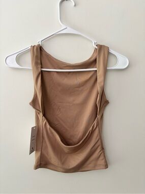 Women's Nude Scoop Back Tank Top